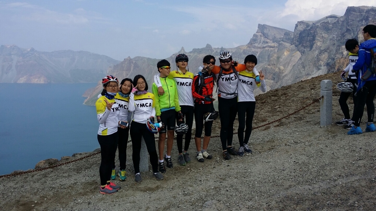 백두산에서 자전거 타고 하산, 짜릿합니다