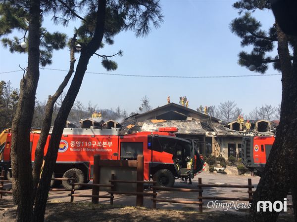 [동해안 산불] 처참해진 망상오토캠핑장