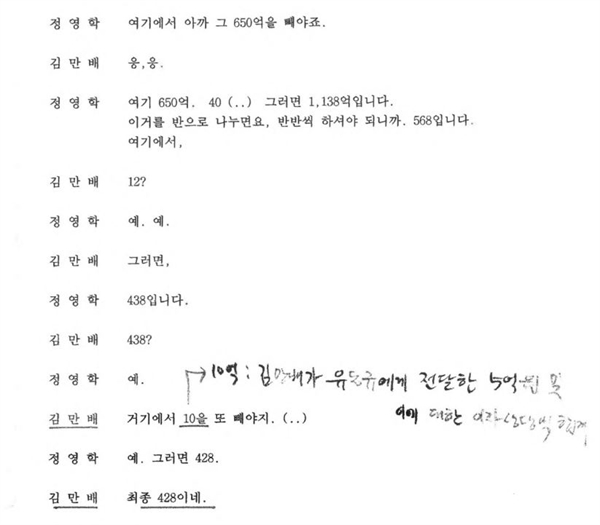 유동규 지분대가 428억, 회계사와 직접 계산해봤더니 [정영학 녹취록 보고서]
