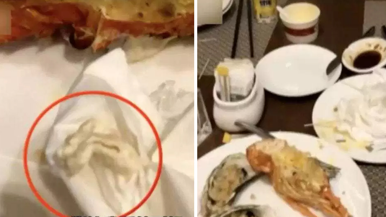 랍스터에서 껌 나온 中식당 변명...랍스터가 껌 씹은 듯