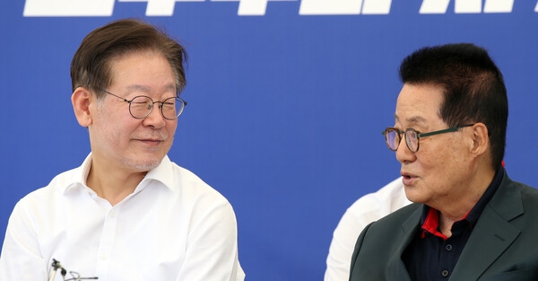 박지원 이재명, 대선 후보되는 게 순리…명심(明心)이 곧 민심