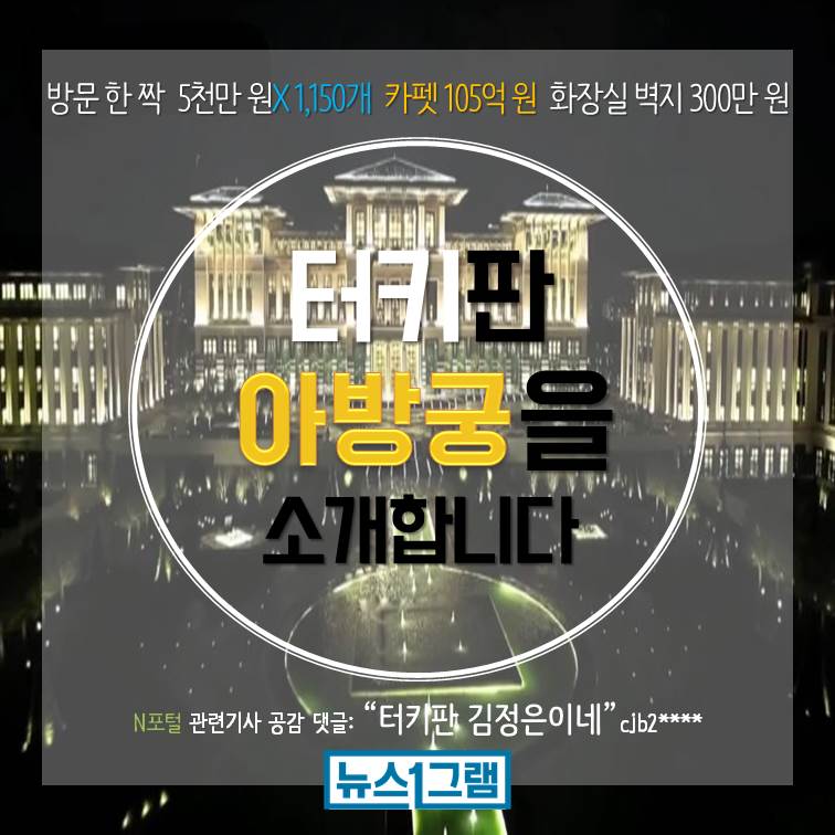 [뉴스1그램] 방문 한 짝만 5천만 원…에르도안의 아방궁