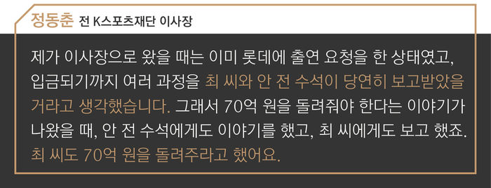 [리포트+] 정동춘 전 이사장의 고백…흔들리는 박 대통령 주장