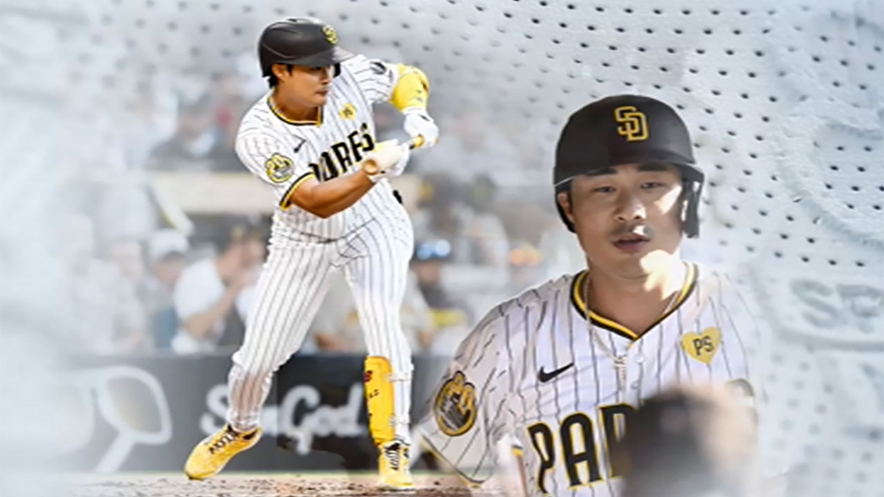 3루 주자는 홈으로…김하성, '센스 만점' 스퀴즈 번트