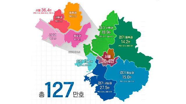 ‘수도권 127만 가구’ 일부 청약 시작…경기남부·인천에 57만 6천 가구