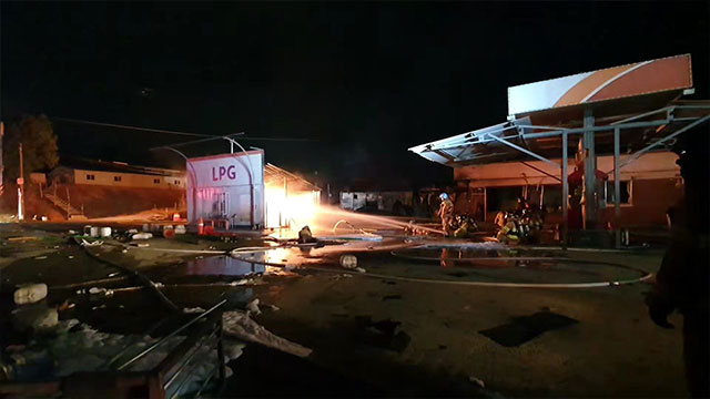 광주서 LPG충전소 폭발·화재…인명피해 없어