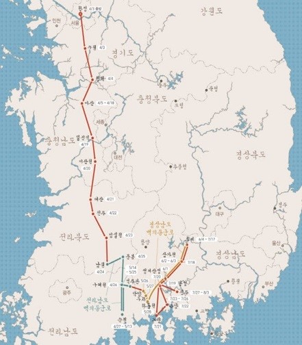 이순신 장군 백의종군길, `한국판 스페인 산티아고 순례길`로 조성