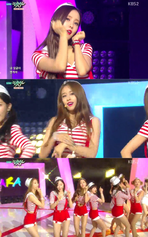 ‘뮤직뱅크’  티아라, 마린룩 입은 채 상큼하게 ‘완전 미쳤네’