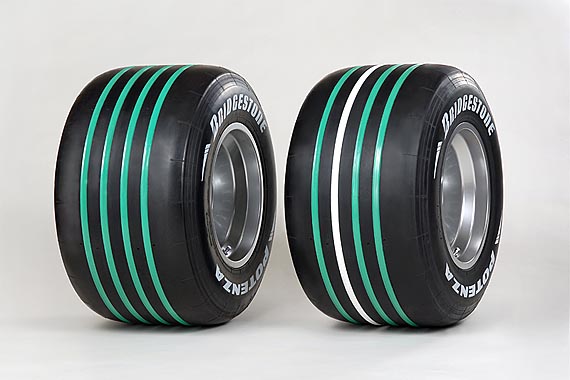 브리지스톤, F1 그린 타이어 첫 선