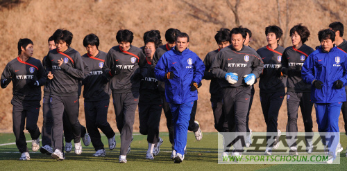 [화보] 축구대표팀 재소집...허감독의 몸풀기