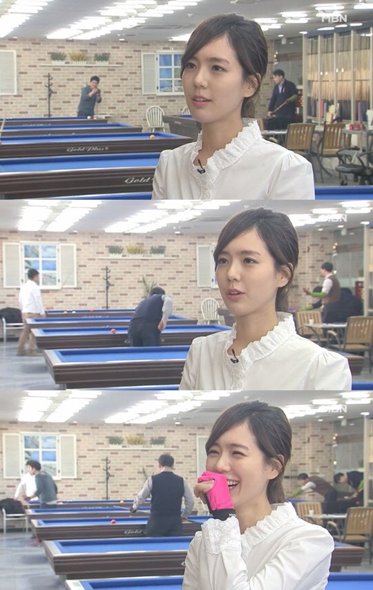 한주희, 20대 아냐? 역대급 당구여신 등장 당구장 남자들 신기하게 쳐다봐