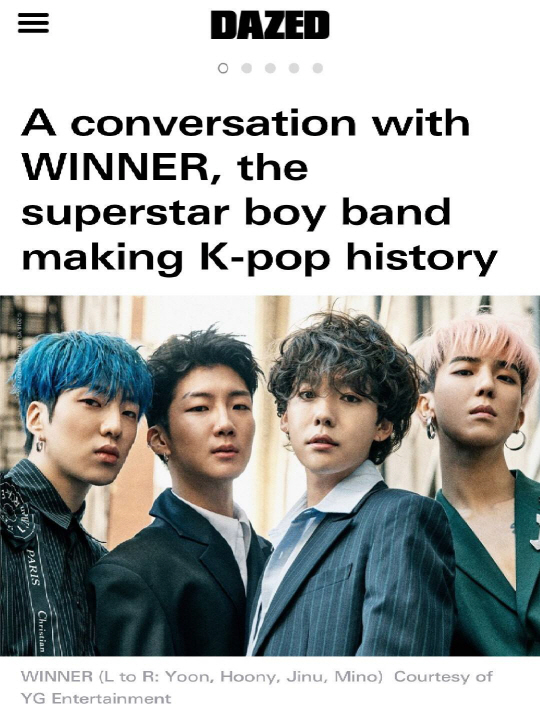 英 데이즈드 위너, K팝의 새 역사 쓴 슈퍼스타 그룹 호평