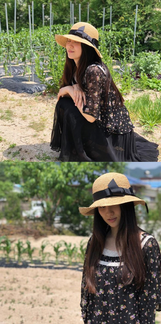 오랜만에 시골 나들이…박하선, 더위 날린 청순미 폭발
