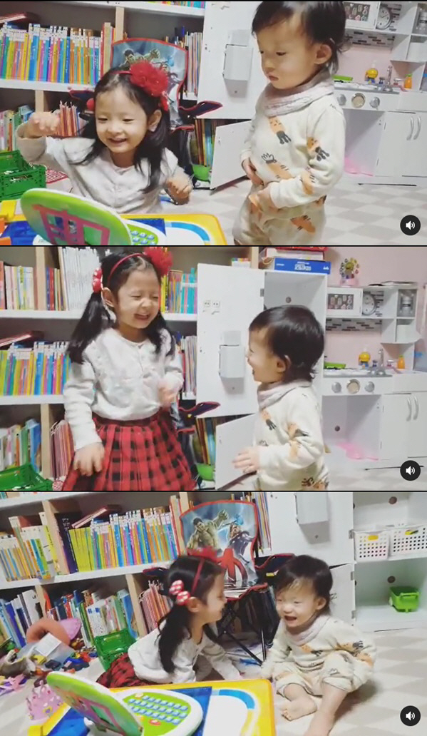 정인, ♥조정치 판박이 아들·딸 러블리 일상 공개..음악 좋아하는 귀요미들