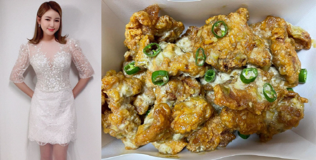 44kg 송가인, 치팅데이?..야식으로 치킨+고동 먹어도 늘씬하네