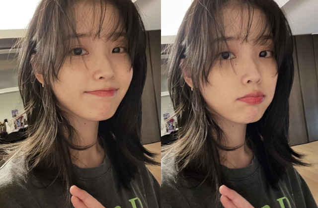 아이유, 30대 안 믿기는 상큼함...바뀐 헤어스타일도 예쁘네