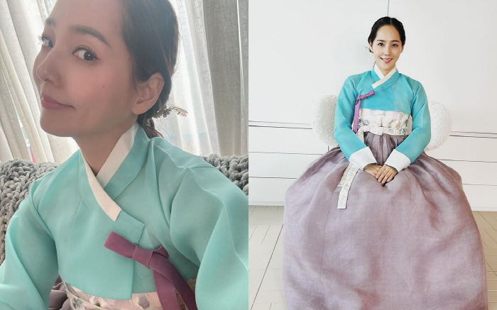 기태영♥ 유진, 결혼때 입었던 한복 여전히 완벽 소화..40대 안믿기는 동안