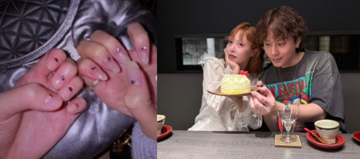 [SCIn스타] 용준형♥ 현아, 다정한 커플 네일 공개