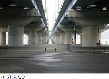 여름 무더위 한강 다리에서 식히세요