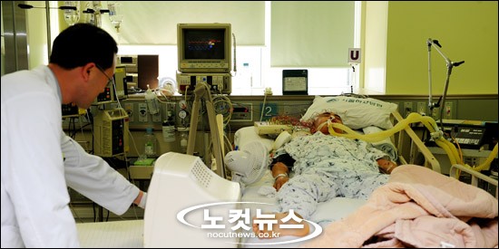 뇌사 판정 검사 받는 최요삼 선수