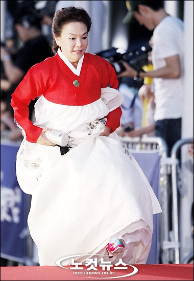 김수미 레드카펫 위 한복 맵시