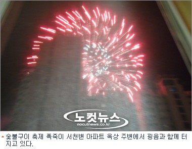 환경 역행하는 숯불구이 축제?…3일간 불꽃놀이 펑펑