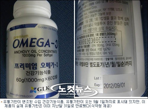 수입 건강기능식품 유통기한 변조 업자 적발