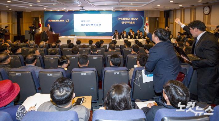 대한항공 주주총회, 뿔난 주주들