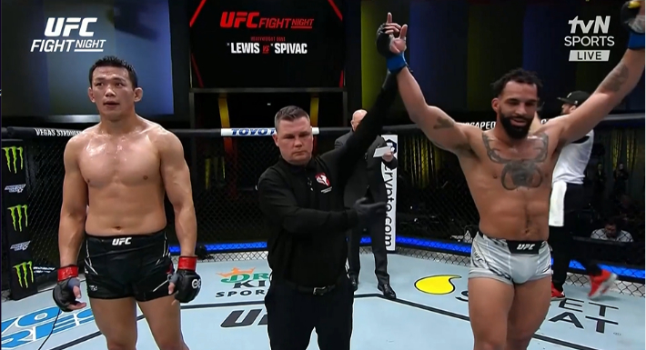 韓 유일 UFC 라이트헤비급 정다운, 첫 2연패 수렁으로