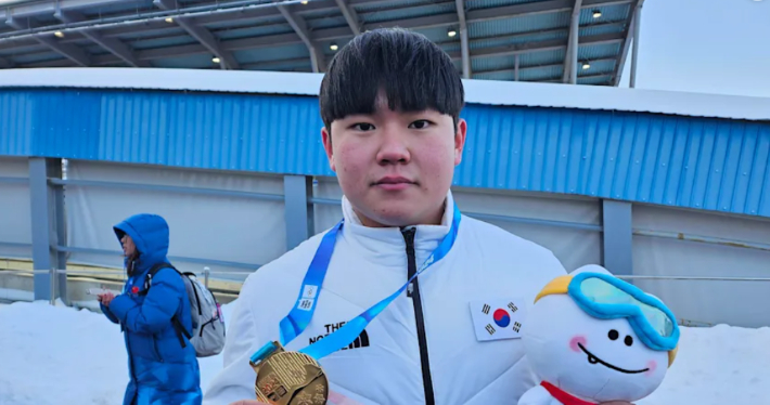 상지대관령고 소재환, 강원 2024서 아시아 최초 썰매종목 금메달