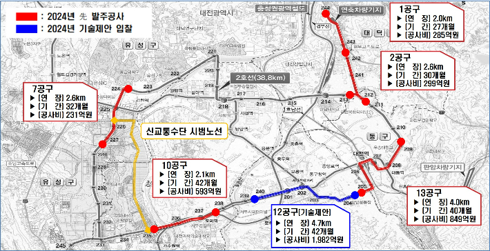 9월 첫 삽 대전 트램, 발주 시작…45개 정거장 위치도 공개