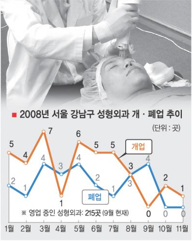 서울 강남 성형외과 ‘불황의 덫’