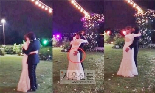 배용준 박수진 피로연, 배용준 손 포착 ‘수위높은 스킨십’