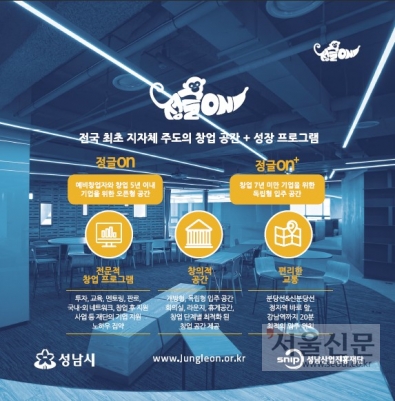 성남산업진흥재단, 정글on 플러스 입주 기업 20곳 모집