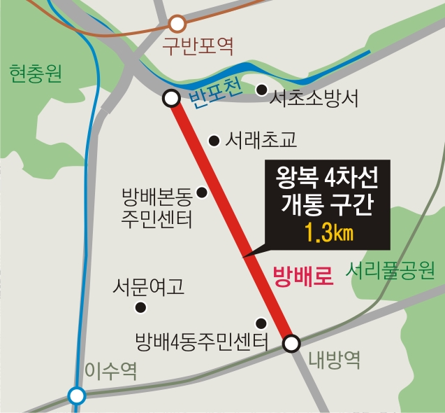 방배CJ나인빌1차 - 서초 방배로 완전히 뚫린다