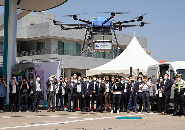제주도 드론으로 산간 초등학교 간식 배송 도전