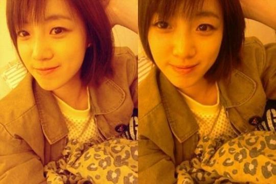 은정 앞머리 잘랐지렁이 청순한 단발머리 셀카에 귀여움 가득