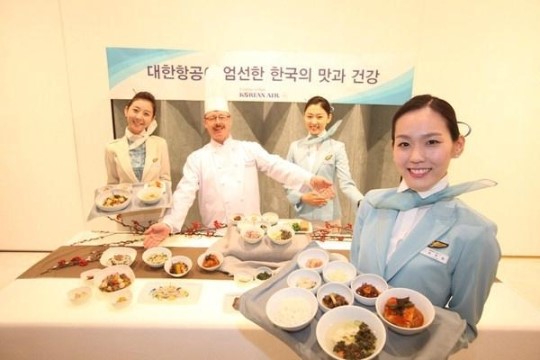 대한항공 일등석 기내식에 한식정찬