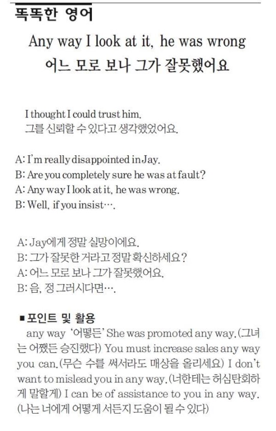 [똑똑한 영어] 어느 모로 보나 그가 잘못했어요