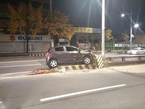 낙민동 안락지하차도 입구서 교통사고 후 차 버리고 도주