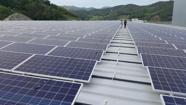 부산신항 물류단지 태양광 발전소 본격 가동