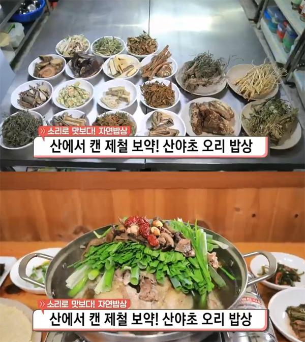 생방송 오늘저녁 자연산 약초와 버섯으로 만든 산야초 오리 밥상(경기도 양평)