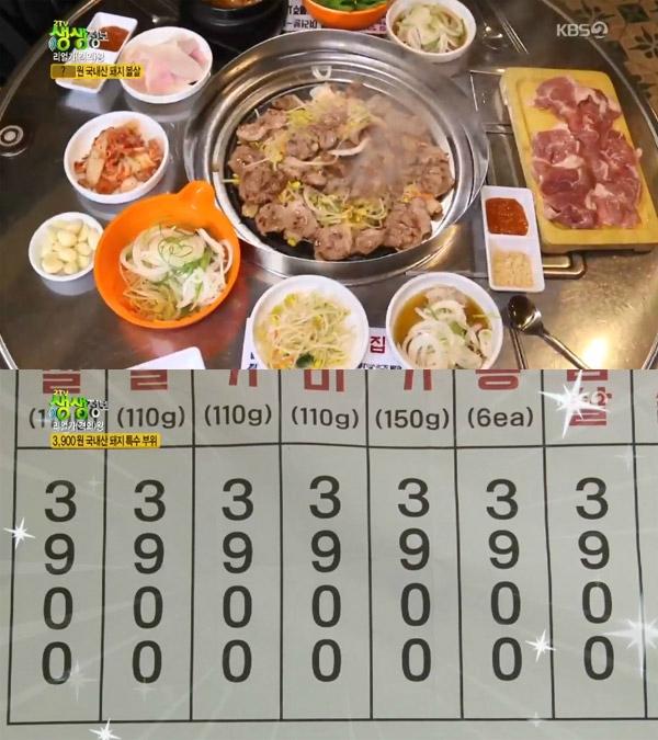 2TV 생생정보 리얼가왕, 3900원 국내산 돼지 특수부위…전주 금암동 깡통집