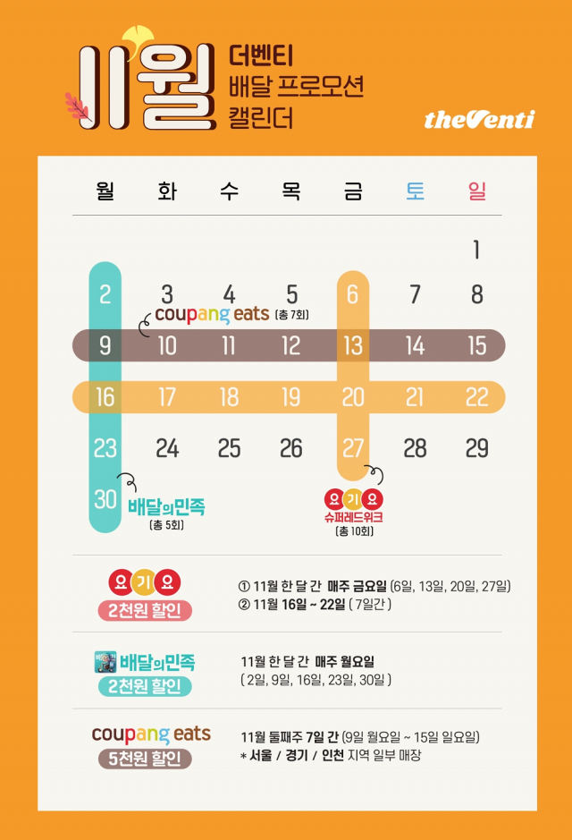 더벤티, 쿠팡이츠 입점…3개 배달앱 할인 프로모션
