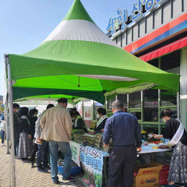 산청 로컬푸드 행복장터 산나물 특판전 인기