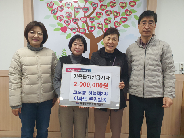 [포토뉴스]화명동 코오롱하늘채2차 입주민, 성금