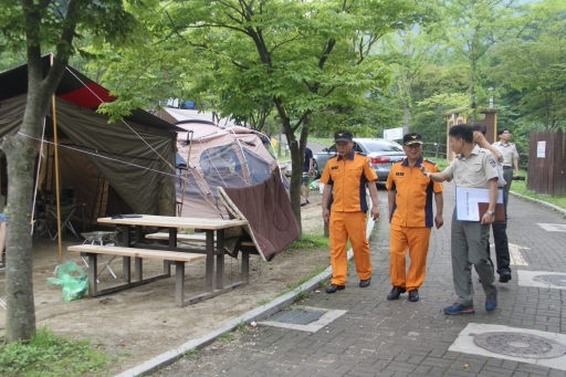 [포토뉴스]원주소방서 야영장·펜션 현장 지도점검