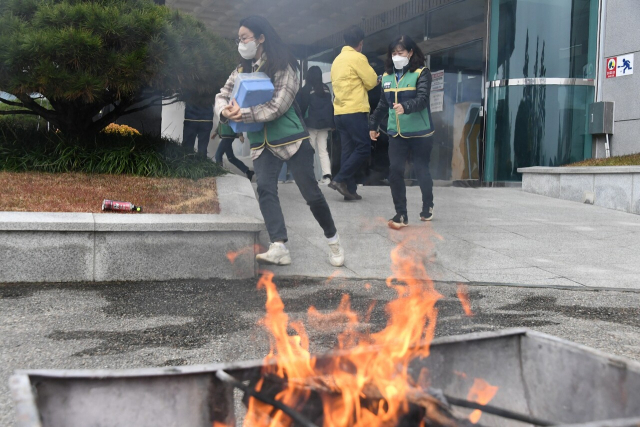 평창군, 평창소방서 합동 소방훈련 실시
