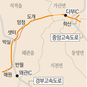 왜관∼다부IC 연결 16.6km 4차로 확장