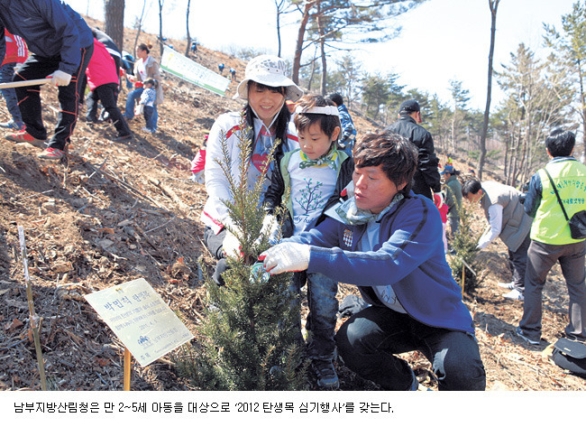 “소나무처럼  푸르고 곧게 자라렴”